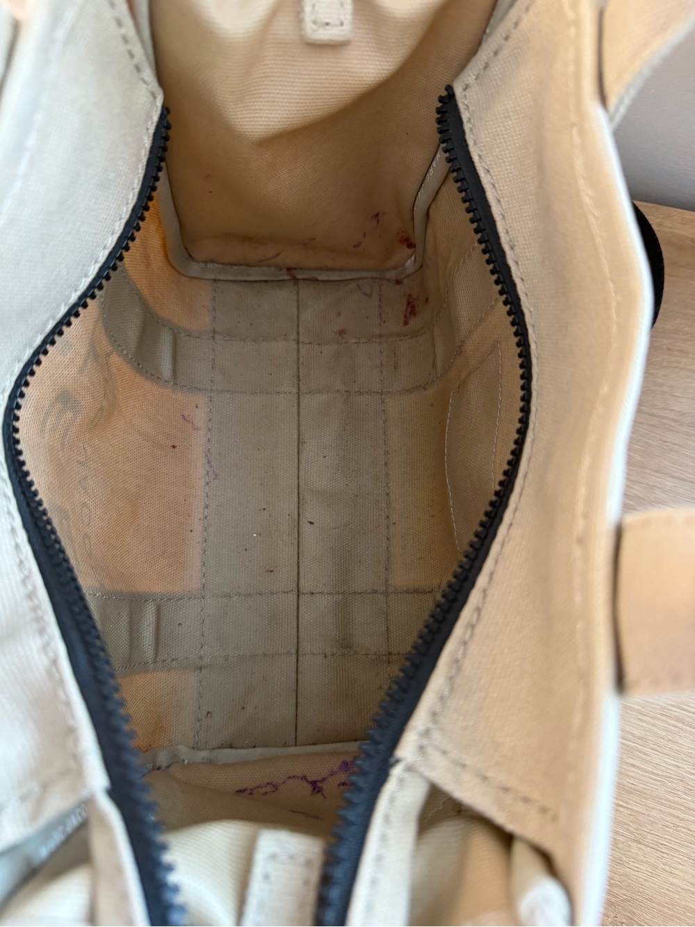 Marc Jacobs Beige Canvas Mini Tote with Black Strap - Picture 11 of 13